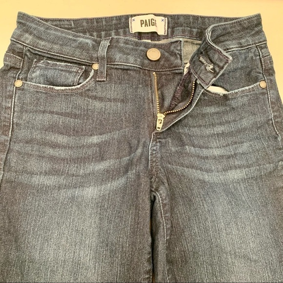 PAIGE Jeans Adult 24 Blue Kylie Crop Medium Wash Cropped Women - Picture 6 of 10